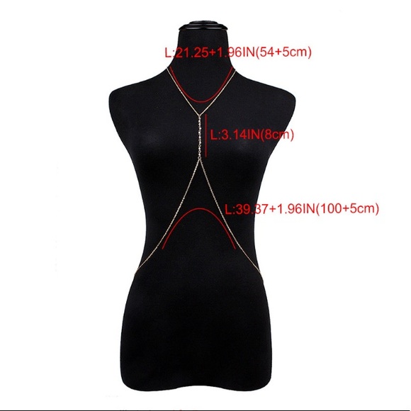 Gold Body Necklace Belly Chain - Picture 5 of 5